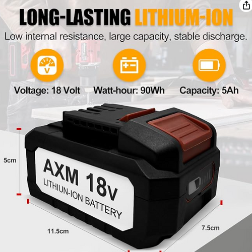 Batería de repuesto para 532733 (18 V, 5,0 Ah) | Compatible con baterías Flex de 18 V