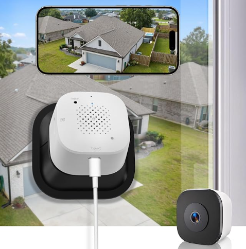 Cámara de seguridad para ventana de 3 MP 2K, WiFi de 2.4 GHz y 5 GHz, visión nocturna Colorvue AI a color