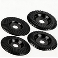 BLEKOO 4 Piezas Discos de Lijado de Madera de 125 mm | Acero al carbono calidad, ∅ 125mm ext., 22,2mm int., para amoladoras 125-230mm, lijado, reparación, tallado, pulido.