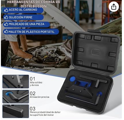 Kit Calado Distribucion PSA 1.2 puretech, Kit de Herramientas de Sincronización, Timing Herramientas Kit para PSA 1.0 1.2, para Citroen C1、C3、C4, para Peugeot 208、2008、308、3008、508、5008 （Negra）