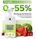 Refractómetro Digital, rango 0-55% Brix para Vinificación y Elaboración de Cerveza Casera. Refractómetro Brix con ATC para Café, Jugos y Frutas