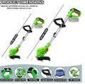 Fiutazge Desbrozadora a Batería 3 en 1, Desbrozadora Electrica con Disco Desbrozadora, Cortabordes Electrico Telescópico Ajustable, Ligero 1,5 kg con 2 Baterías 2,0Ah para Céspedes y Jardín