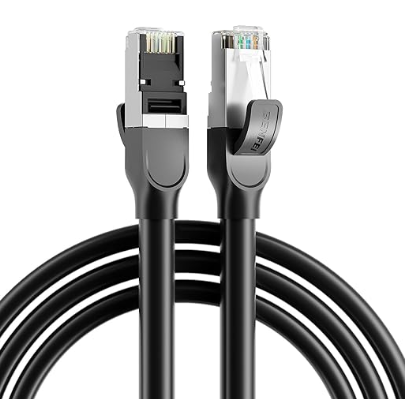 BENFEI Cable Ethernet Cat8 9M, Cable de Red LAN de Alta Velocidad 40Gbps y 2000MHz, RJ45 Blindado S/FTP, Internet resistente para interior y exterior, compatible con PC gamer, PS5, router, módem