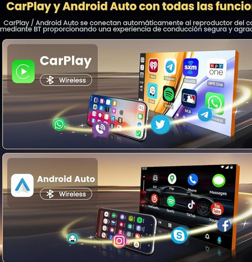 4+64GB Android 15 Radio para Renault Trafic 2001-2010/Opel Vivaro 2006-2010/Nissan Primastar 2006-2014 Wireless Carplay Android Auto Pantalla Táctil 10.1 Pulgadas 2 DIN Autoradio con GPS Bluetooth