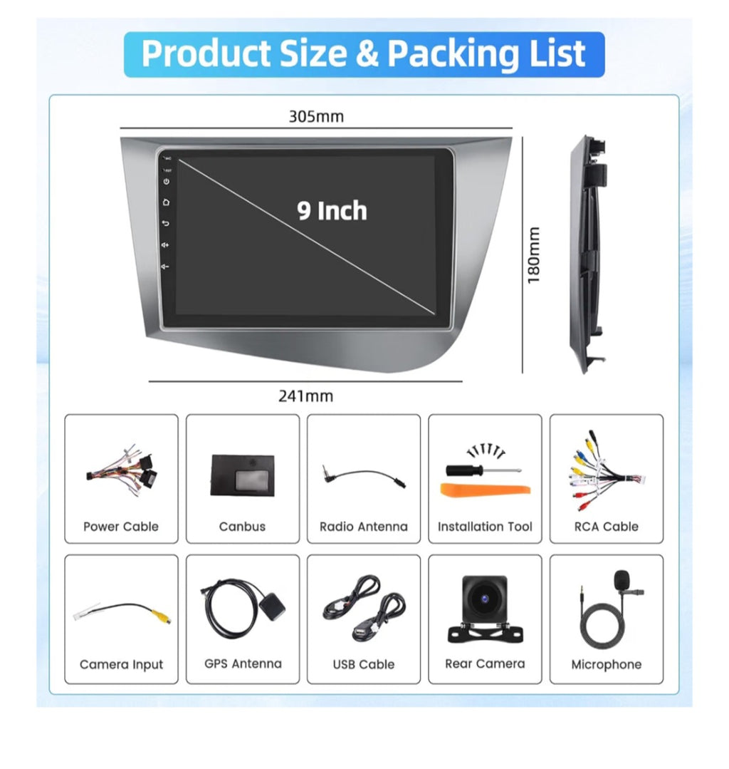 4+64GB 9" Pantalla Radio para Renault Dacia SANDERO II B52 2012-2019
Wireless Carplay Android Auto, 9" IPS Touch Screen Android Radio Coche con Bluetooth 5.0/GPS/Cámara de Marcha Atrás/FM/WiFi