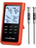 ThermoMaven X2 Termómetro para Carne Inalámbrico con 2 Sondas 915m Sub-1G
Finas NIST, 6 Sensores, Pantalla LCD sin App para Barbacoa, Horno, Parrilla, Ahumador, Costillas, Asados y Cocción Lenta