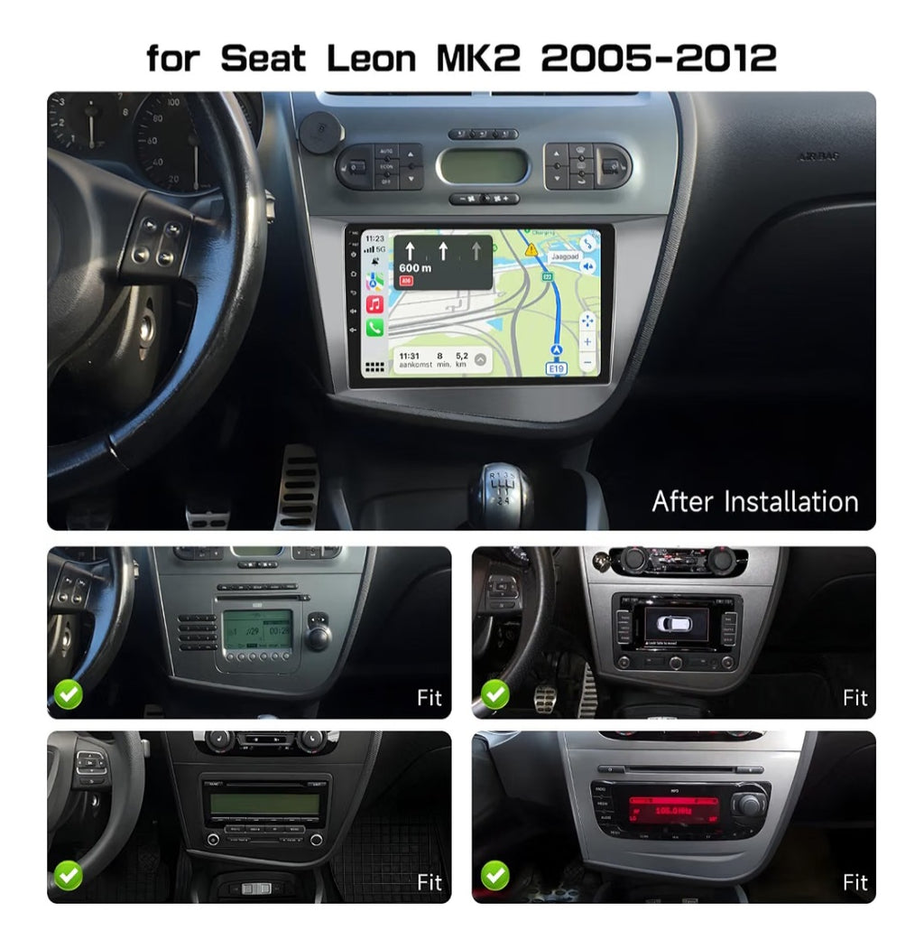 4+64GB 9" Pantalla Radio para Renault Dacia SANDERO II B52 2012-2019
Wireless Carplay Android Auto, 9" IPS Touch Screen Android Radio Coche con Bluetooth 5.0/GPS/Cámara de Marcha Atrás/FM/WiFi