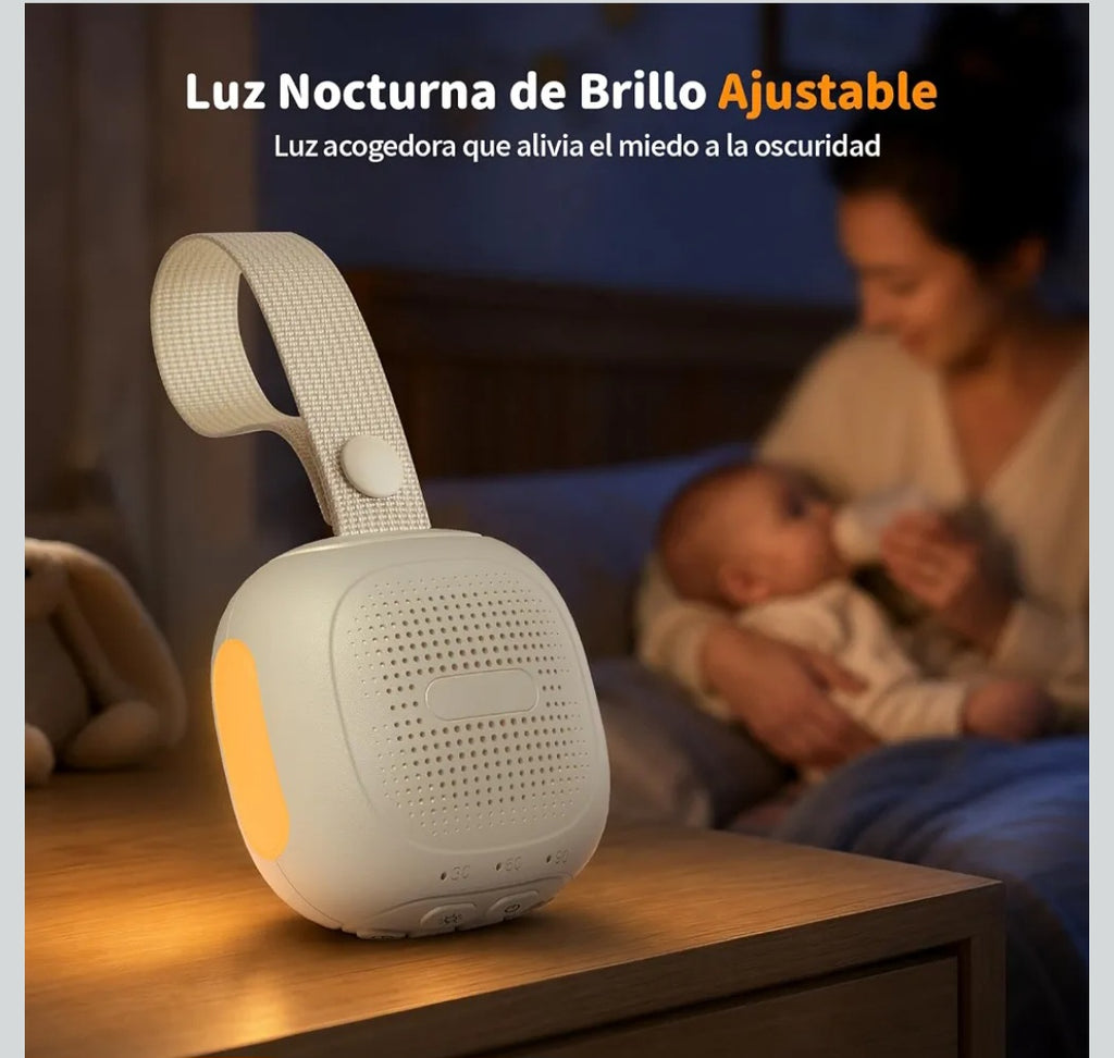 Ruido Blanco Bebe Portátil con Grabación y 16 Sonidos Relajantes
3 Niveles de Brillo, 3 Temporizadores y Función Memoria, Carga USB, Mini, para Bebés, Niños, Adultos, Hogar, Viajes, Regalos