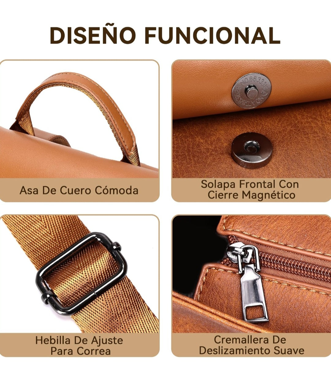 Eshow Mochila Mujer Antirrobo con Protección RFID Marrón
Bolso Impermeable, con Múltiples bolsillos, Casual para Viaje Oficina Trabajo Universidad