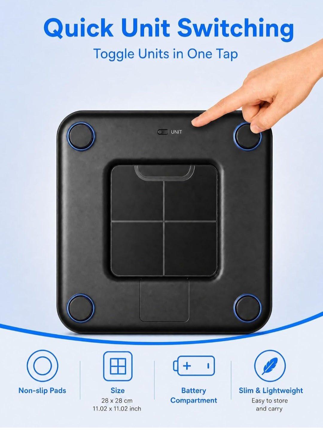 Báscula Inteligente de Análisis Corporal con Bluetooth
Báscula Digital Personal Con 25 Valores De Salud, Sincronización Con Aplicación Para La Reducción De Peso Y Seguimiento