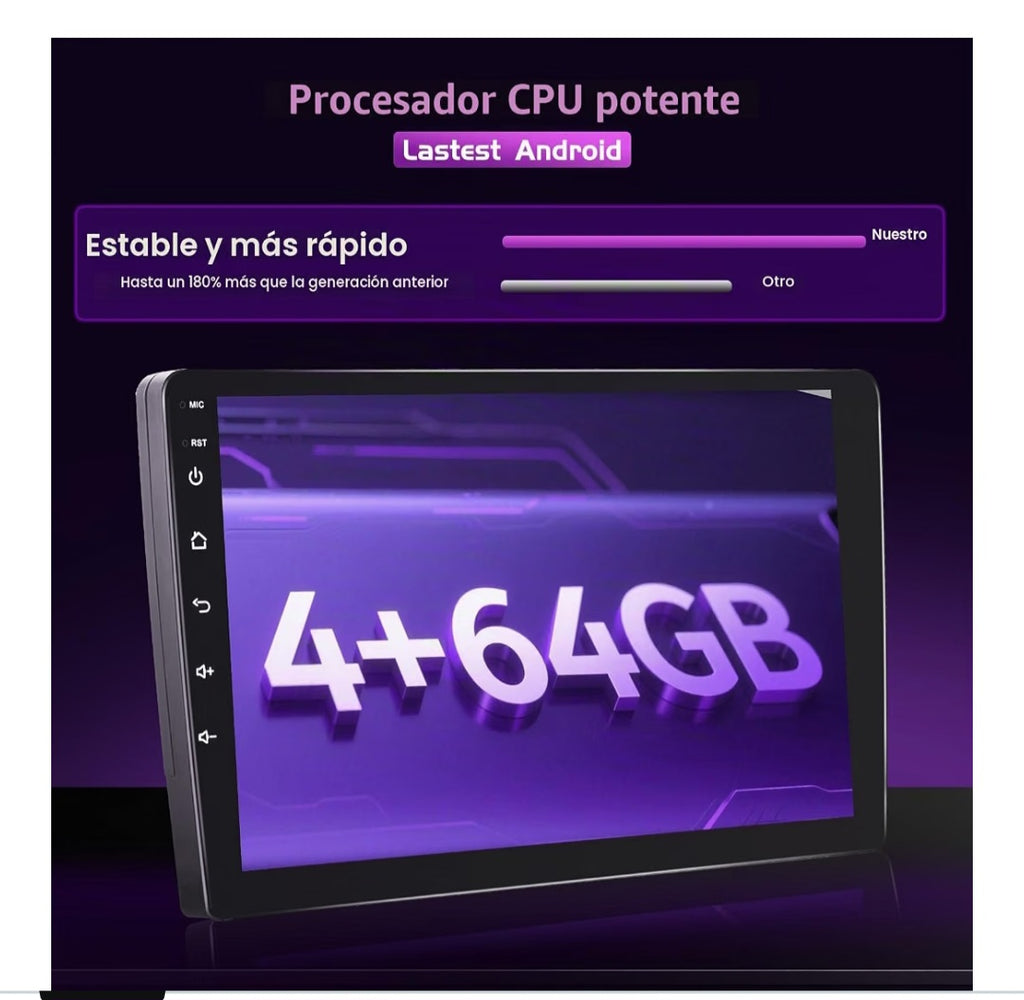 4+64GB 9" Pantalla Radio para Renault Dacia SANDERO II B52 2012-2019
Wireless Carplay Android Auto, 9" IPS Touch Screen Android Radio Coche con Bluetooth 5.0/GPS/Cámara de Marcha Atrás/FM/WiFi